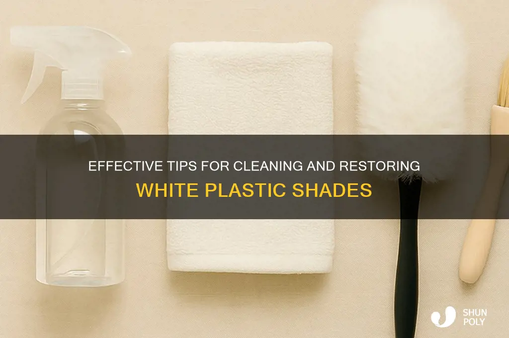 how to clean white plastic shades