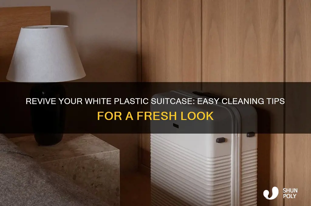 how to clean white plastic suitcase