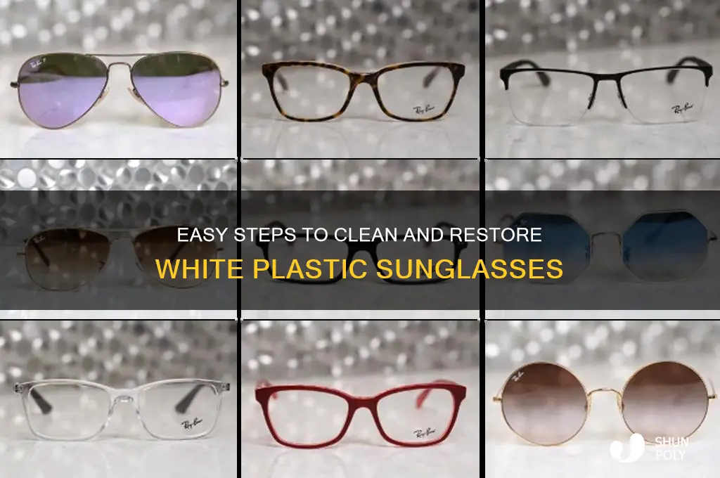 how to clean white plastic sunglasses