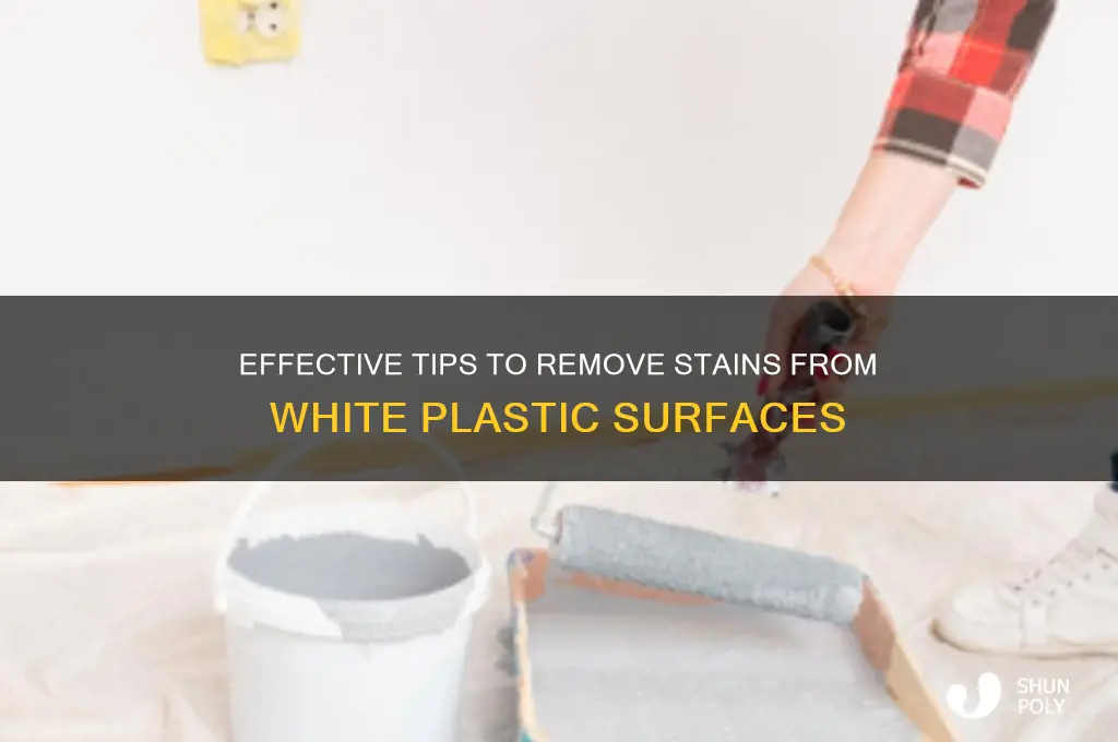 how to clean white stained plastic