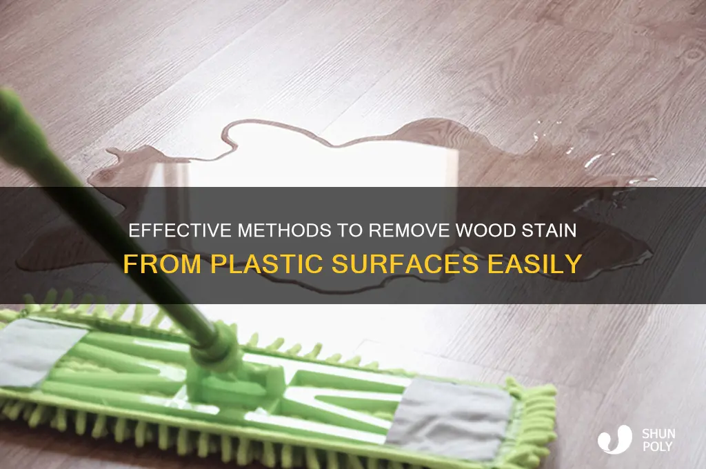 how to clean wood stain off plastic