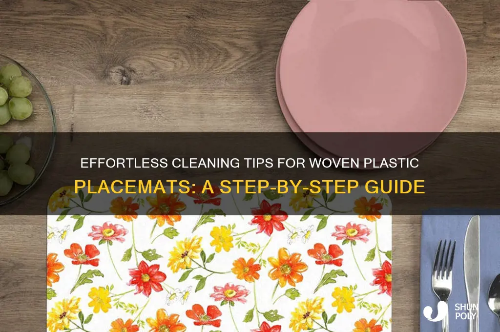 how to clean woven plastic placemats