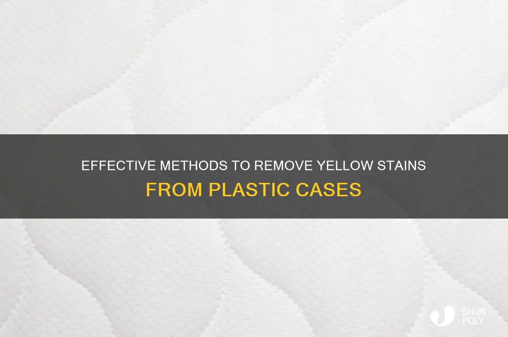 how to clean yellow stain on plastic cases