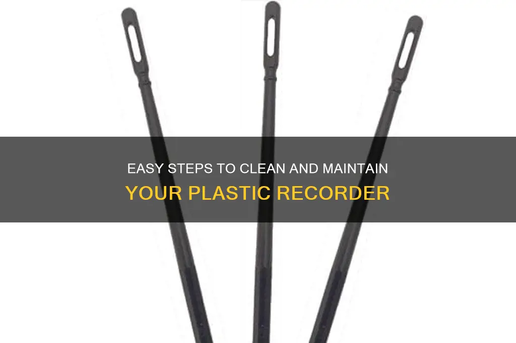 how to clean your plastic recorder