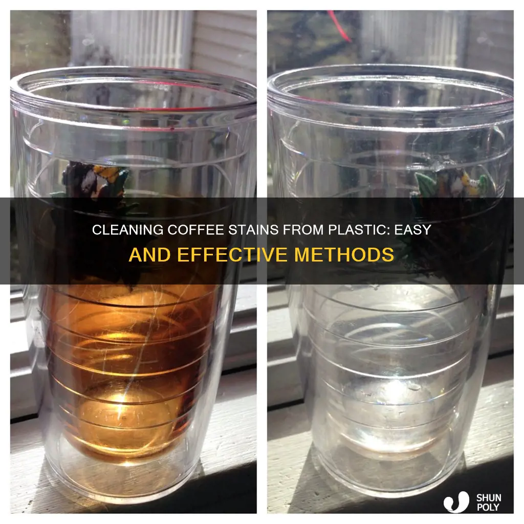 how to cleanm coffee stains from plastic