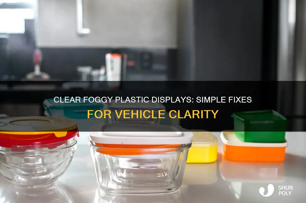 how to clear up foggy plastic display in vehicles