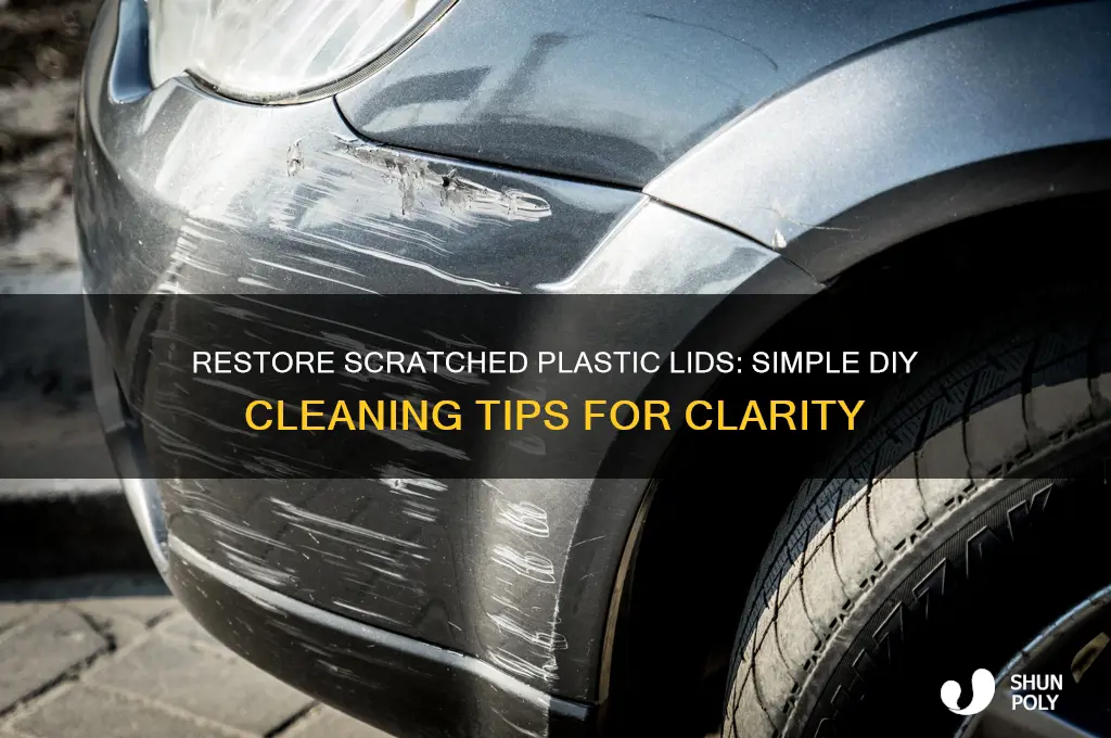 how to clear up plastic lids that have been scratched