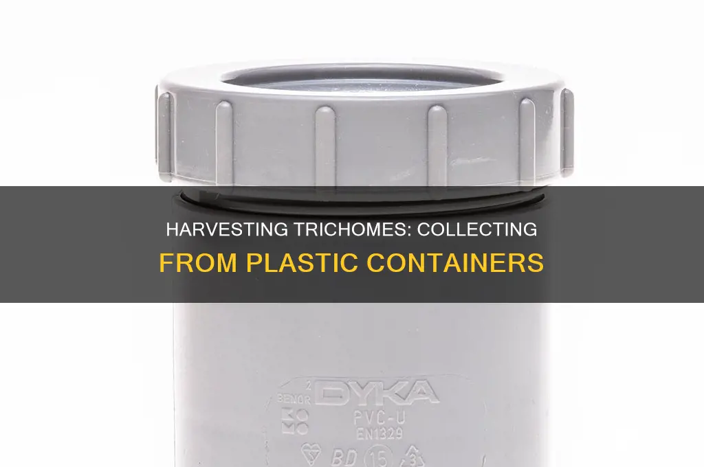 how to collect trichomes from inside of plastic container