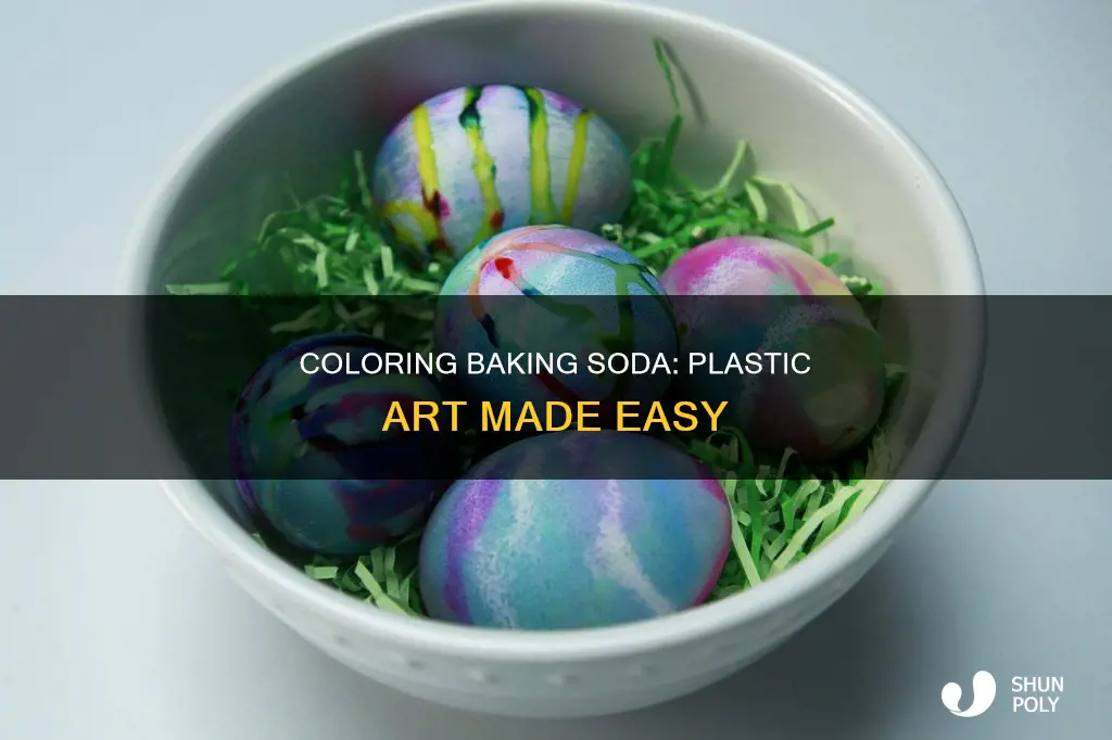 how to color baking soda for plastic