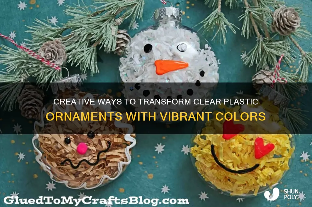 how to color clear plastic ornaments