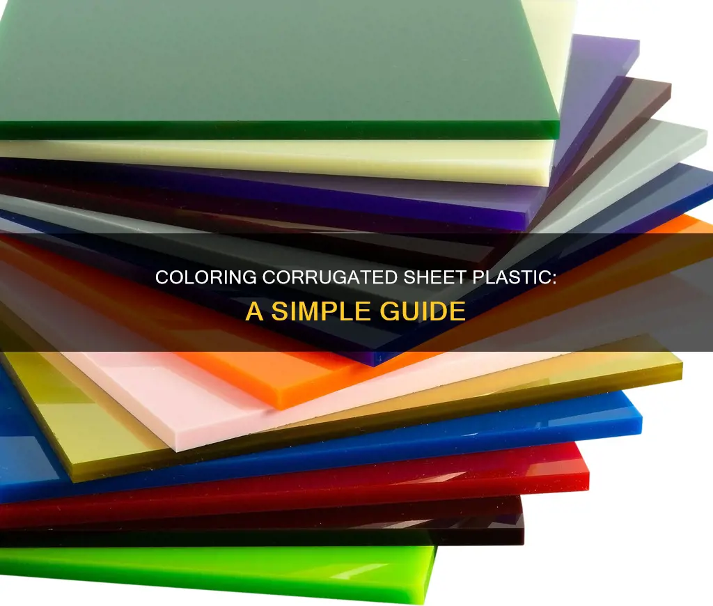how to color corrugated sheet plastic