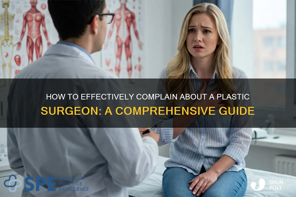 how to complain about a plastic surgeon