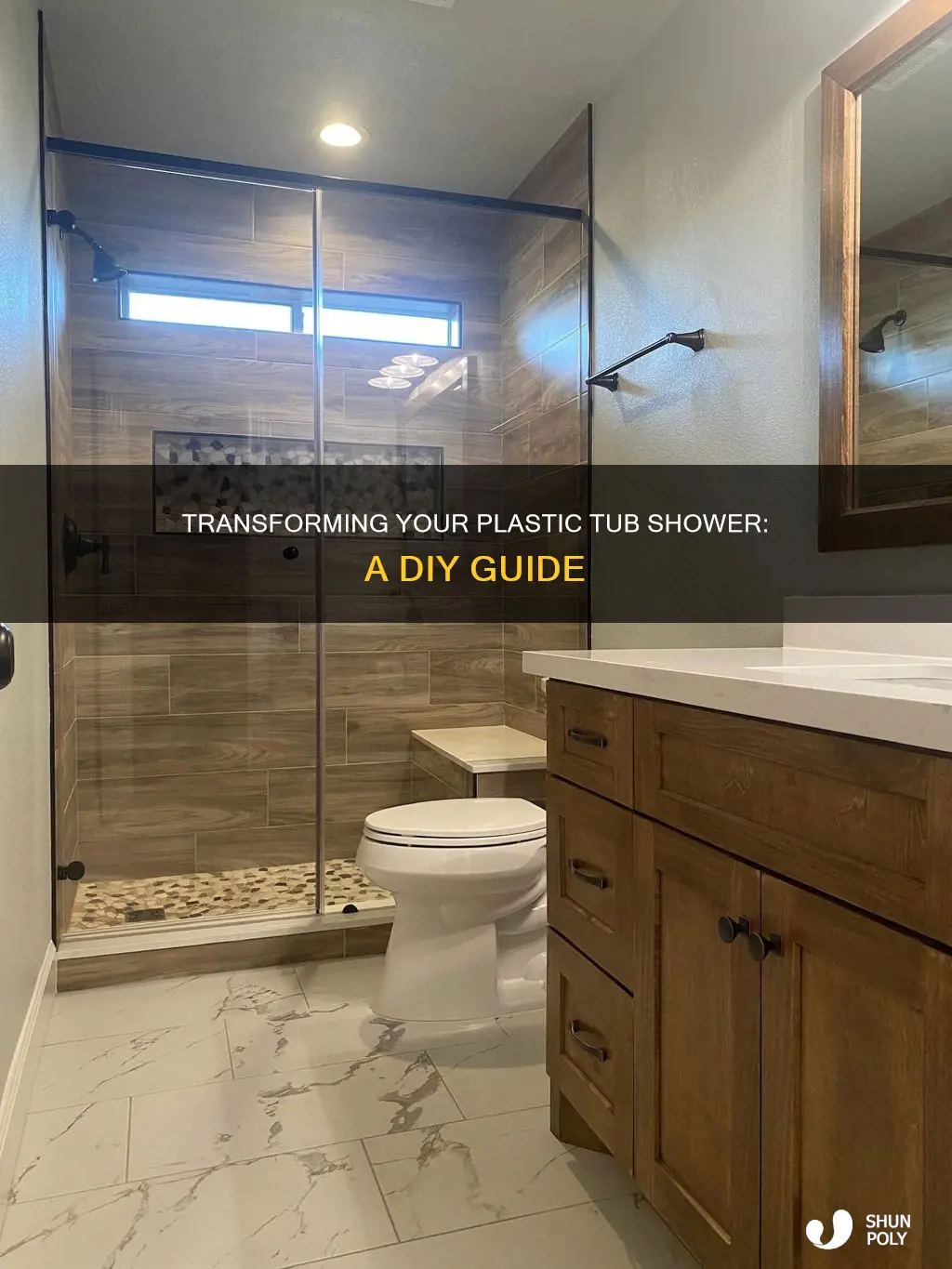 how to convert plastic tub shower to