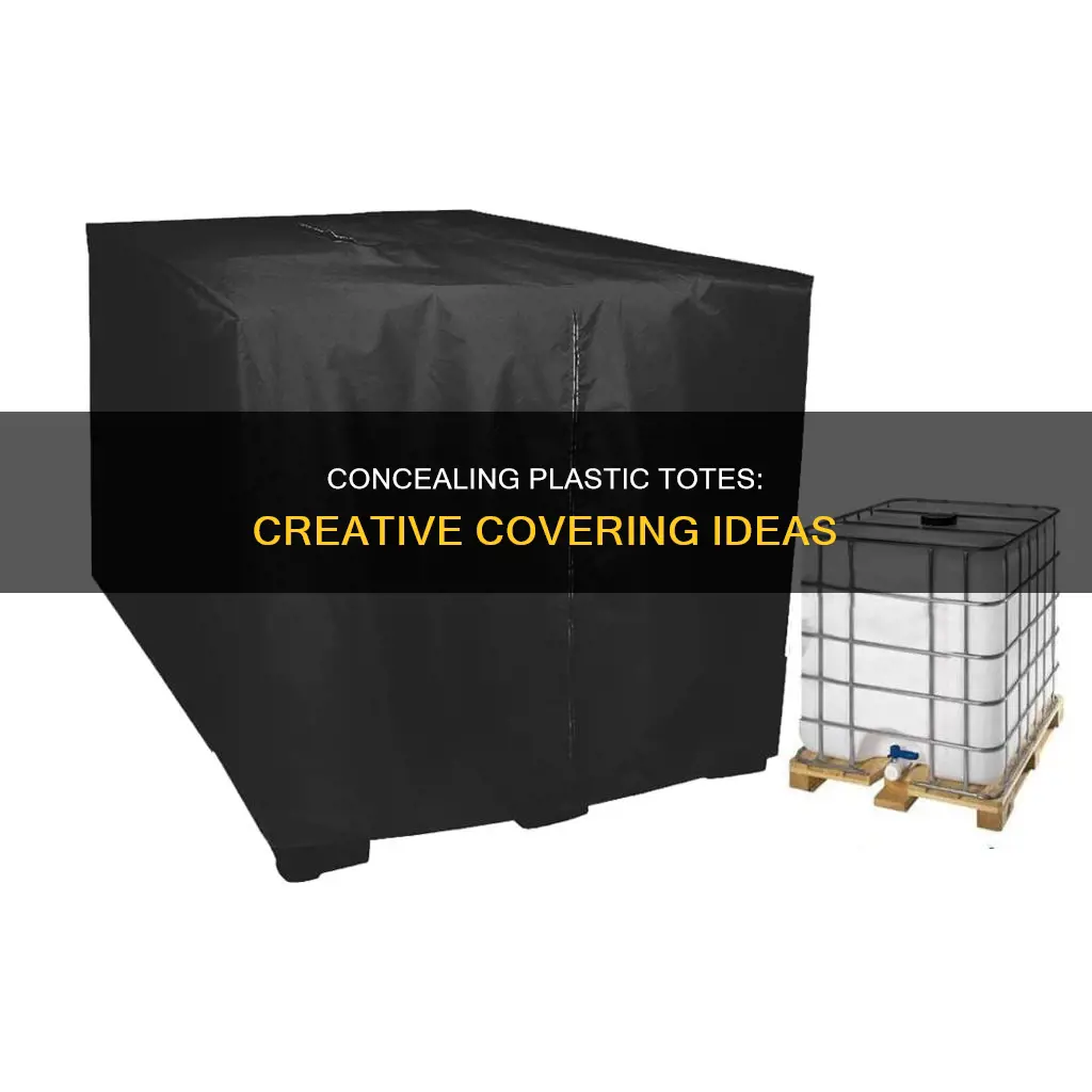 how to cover a plastic tote