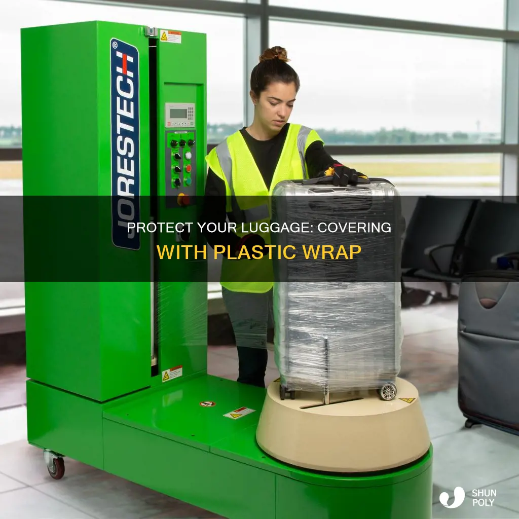 how to cover luggage with plastic