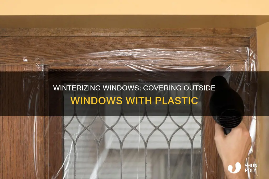 how to cover outside windows with plastic