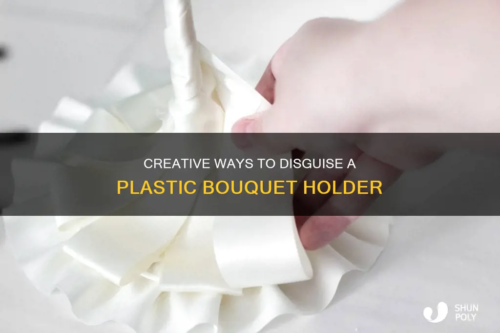 how to cover plastic bouquet holder