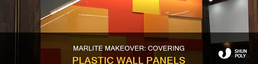 how to cover plastic marlite wall panel