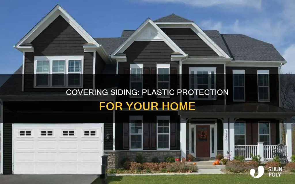 how to cover sidding with plastic