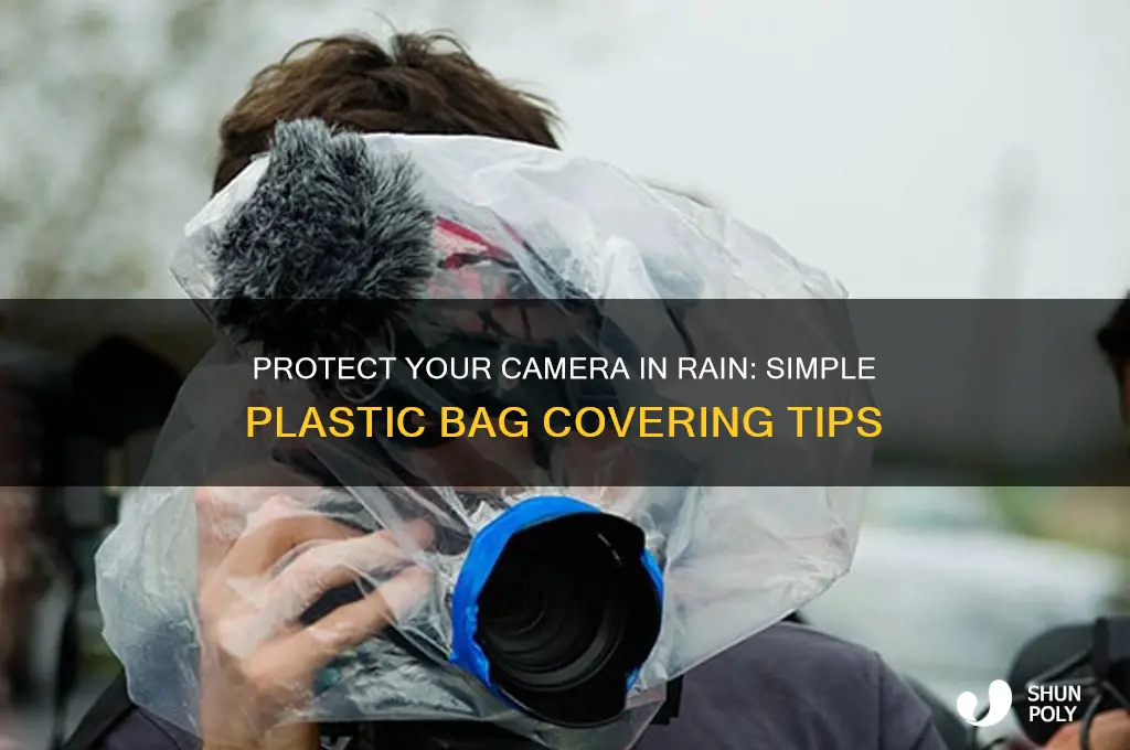 how to cover your camera with plastic bag during rain