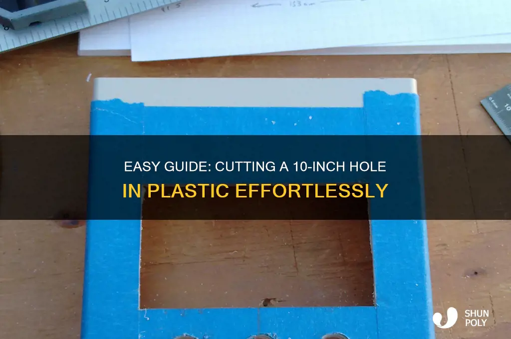 how to cut a 10 inch hole in plastic