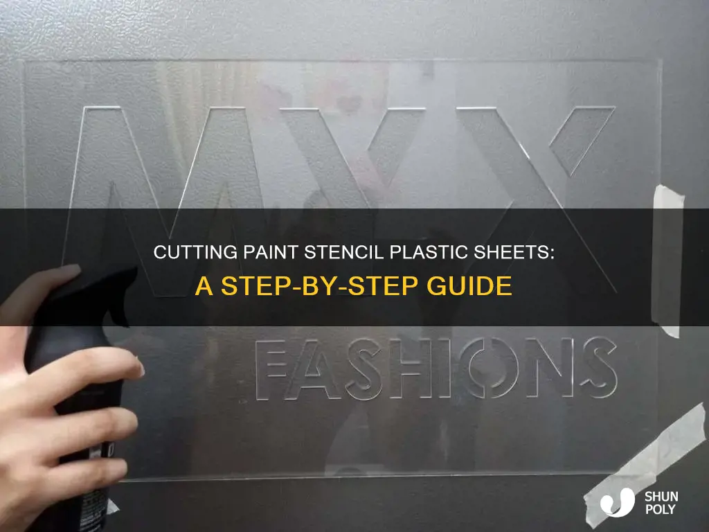 how to cut a paint stencil plastic sheet