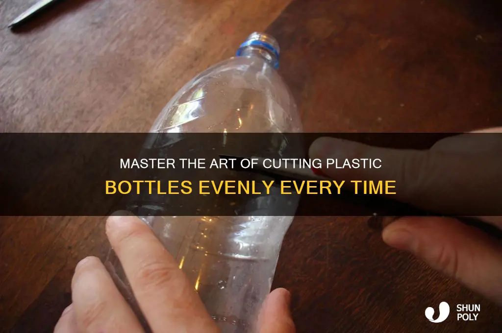 how to cut a plastic bottle evenly