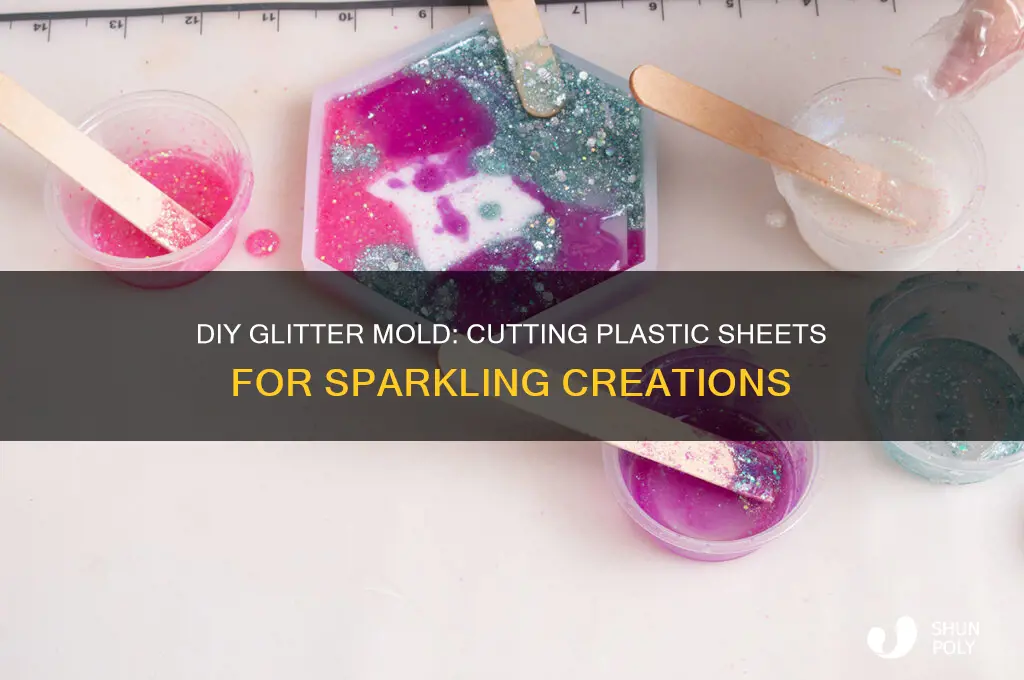 how to cut a plastic sheet mold for glitter