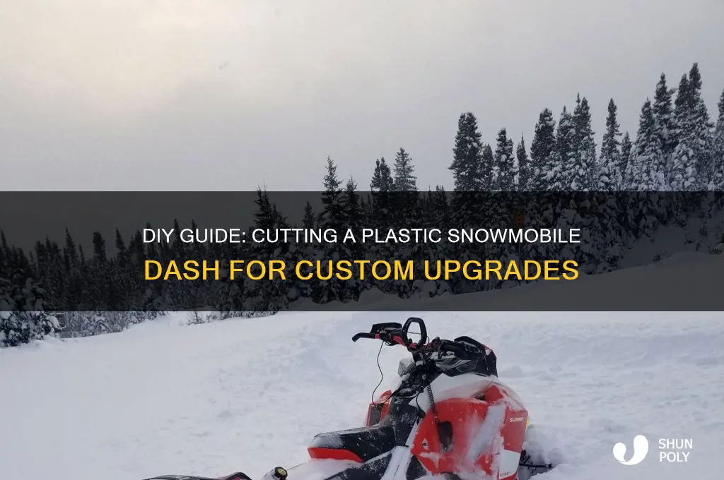 how to cut a plastic snowmobile dash