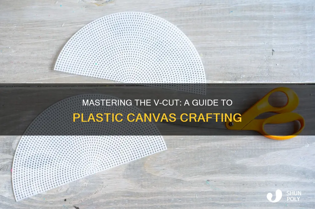 how to cut a v in plastic canvas