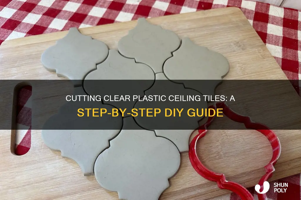 how to cut clear plastic ceiling tiles