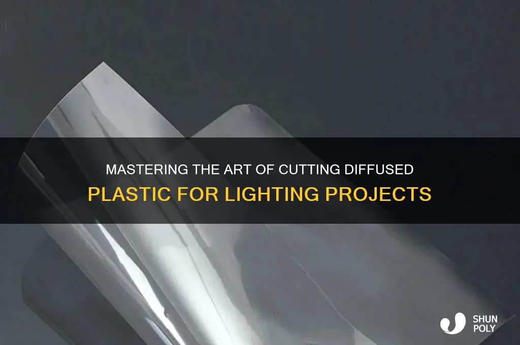 how to cut difused plastic for a light