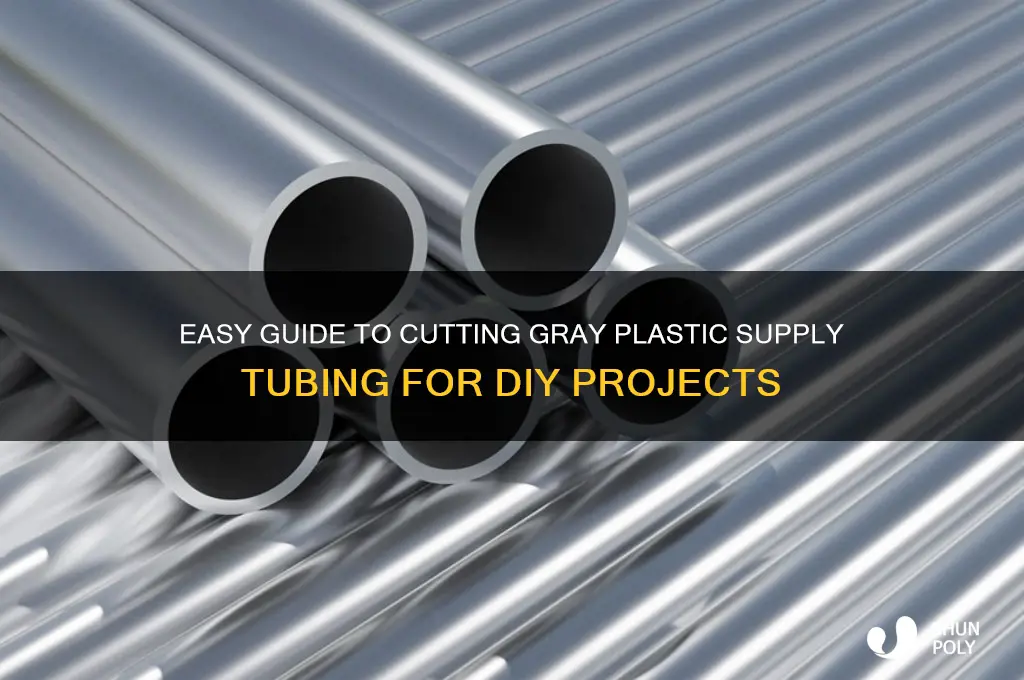 how to cut gray plastic supply tubing