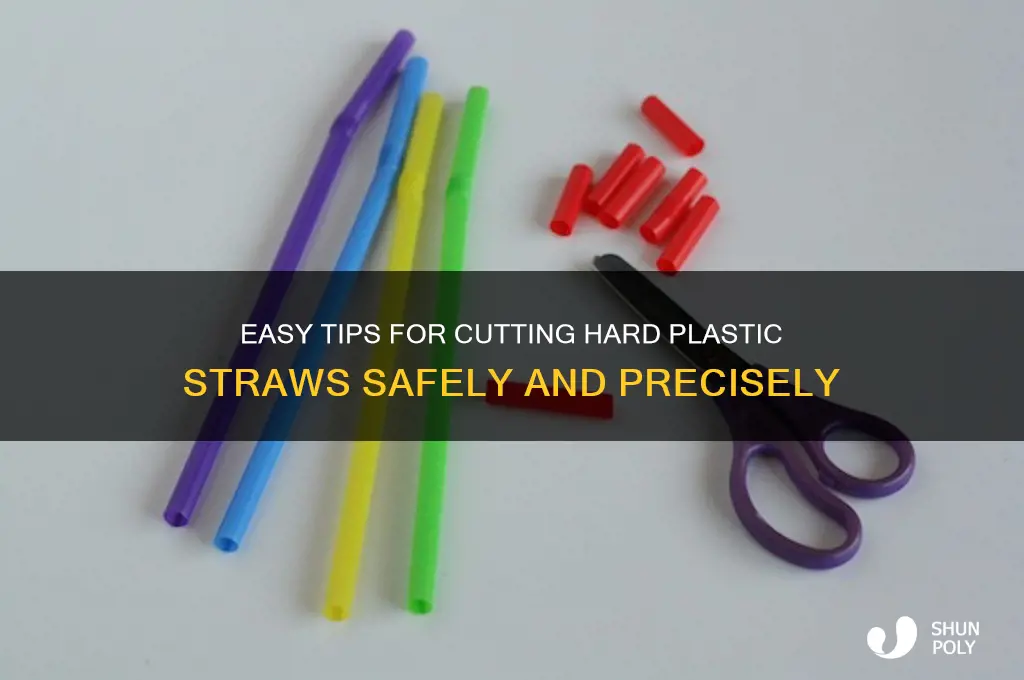 how to cut hard plastic straws