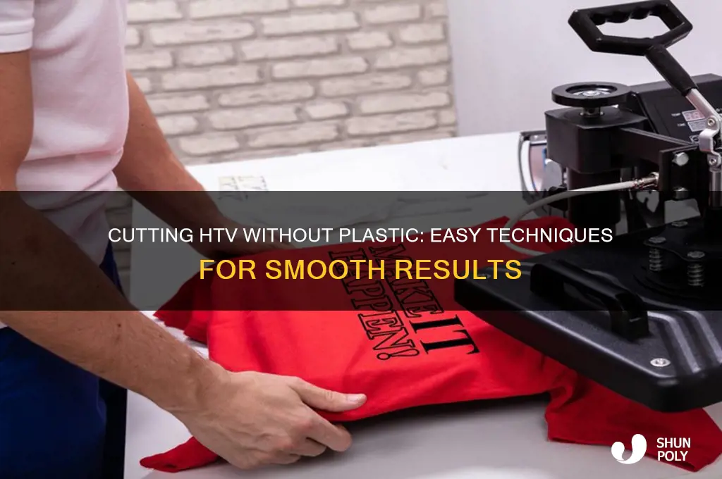 how to cut htv without the plastic
