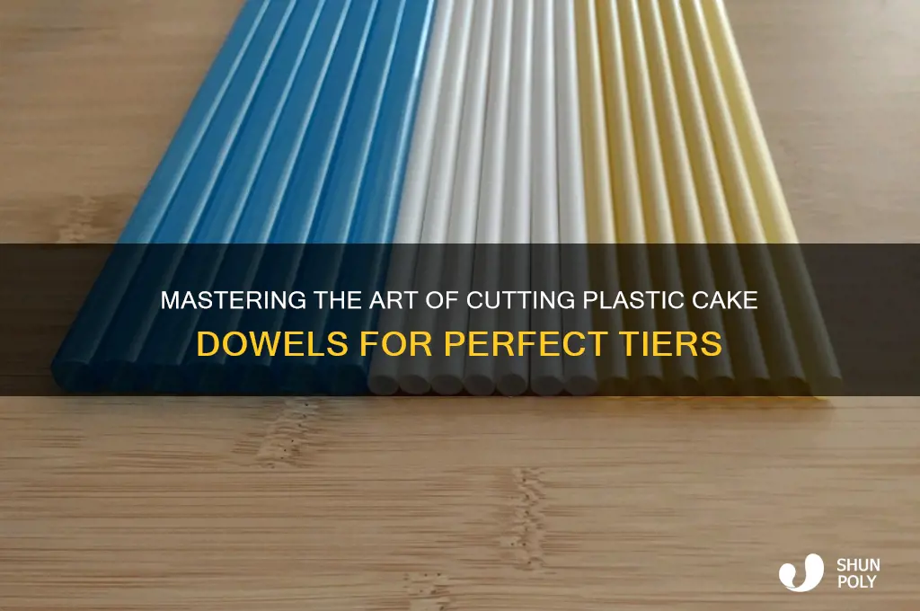how to cut plastic cake dowels