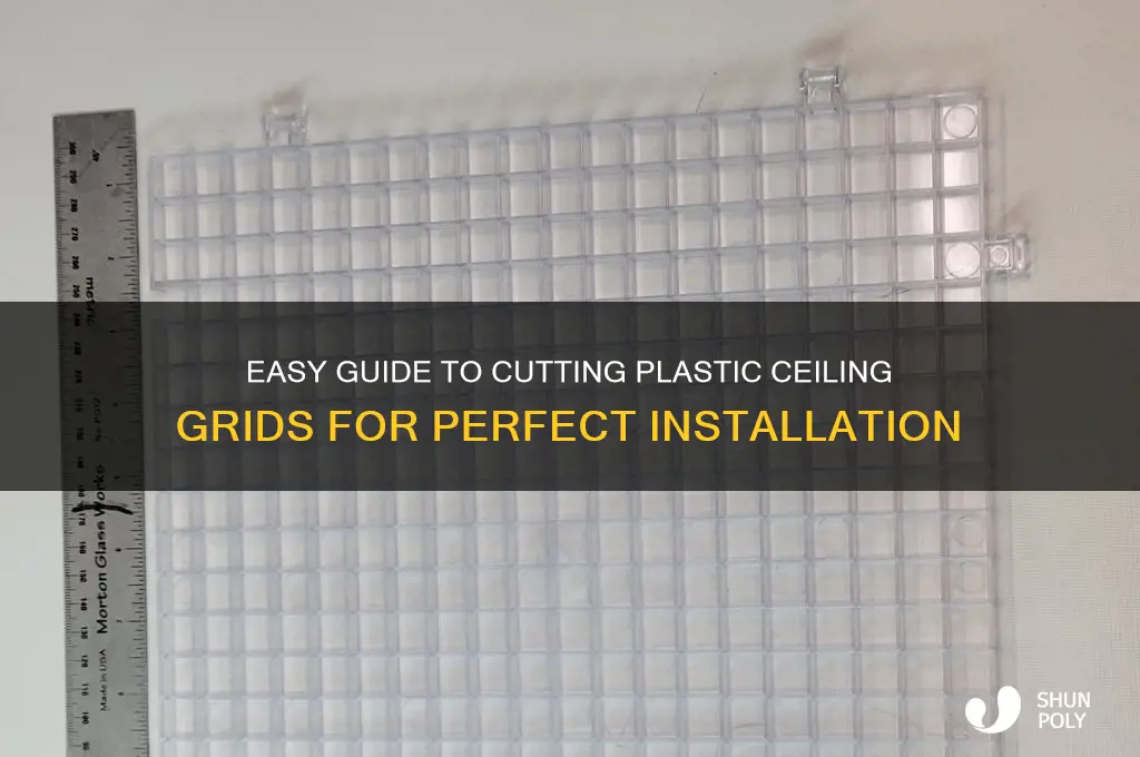 how to cut plastic ceiling grids