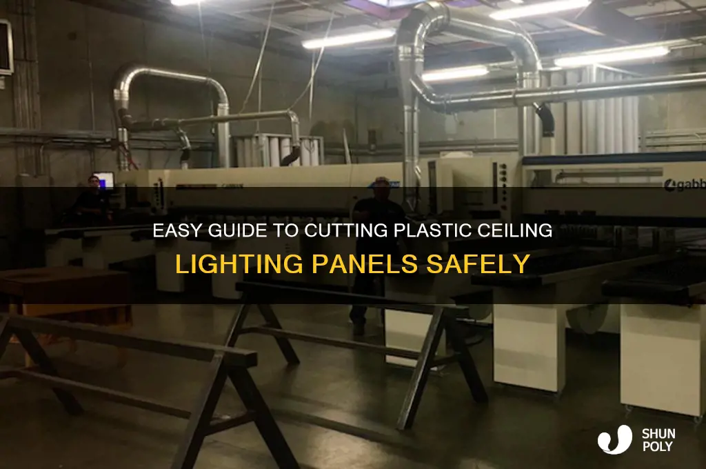 how to cut plastic ceiling lighting panels