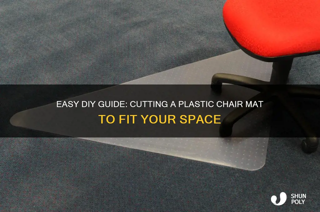 how to cut plastic chair mat