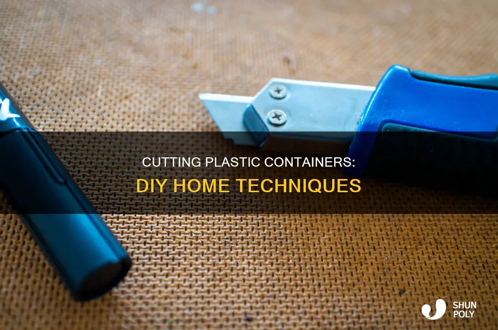 how to cut plastic container at home