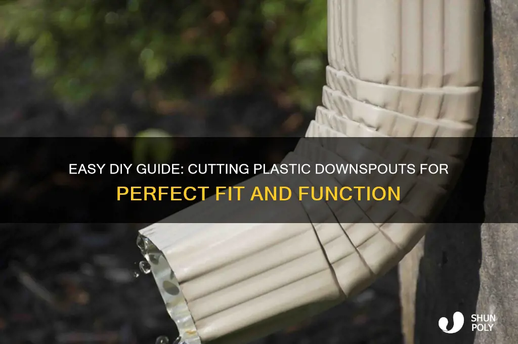 how to cut plastic downspout