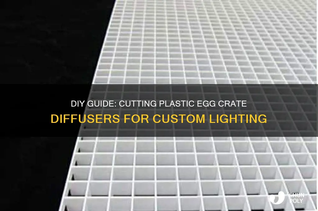 how to cut plastic egg crate diffuser