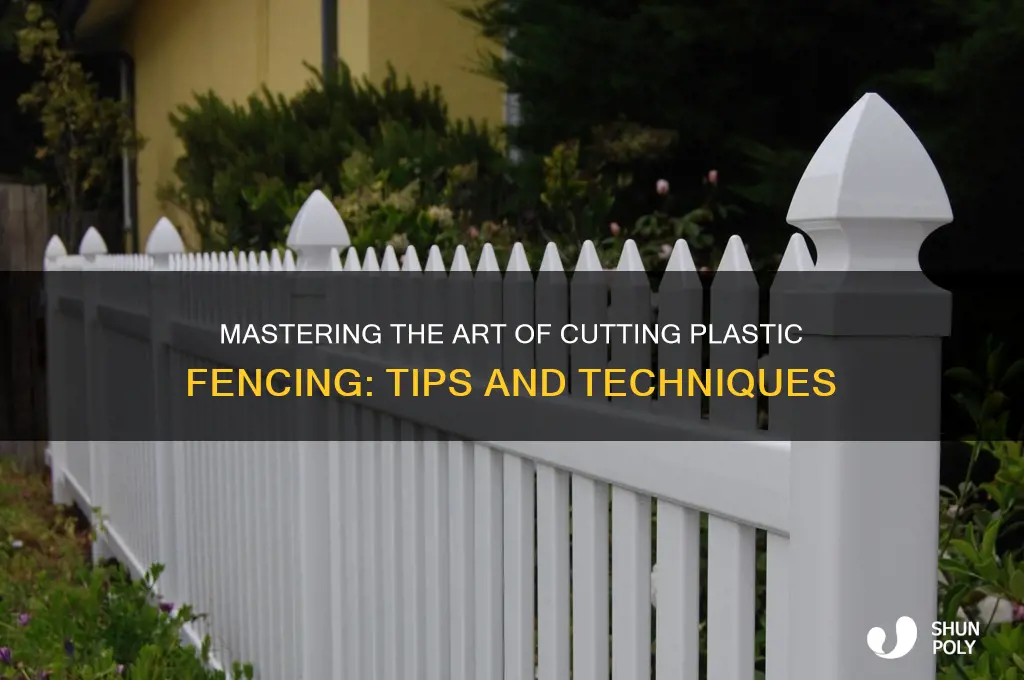 how to cut plastic fencing