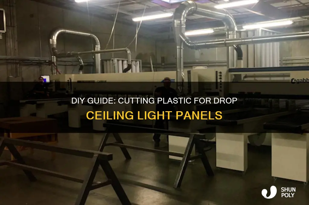 how to cut plastic for drop ceiling light panels