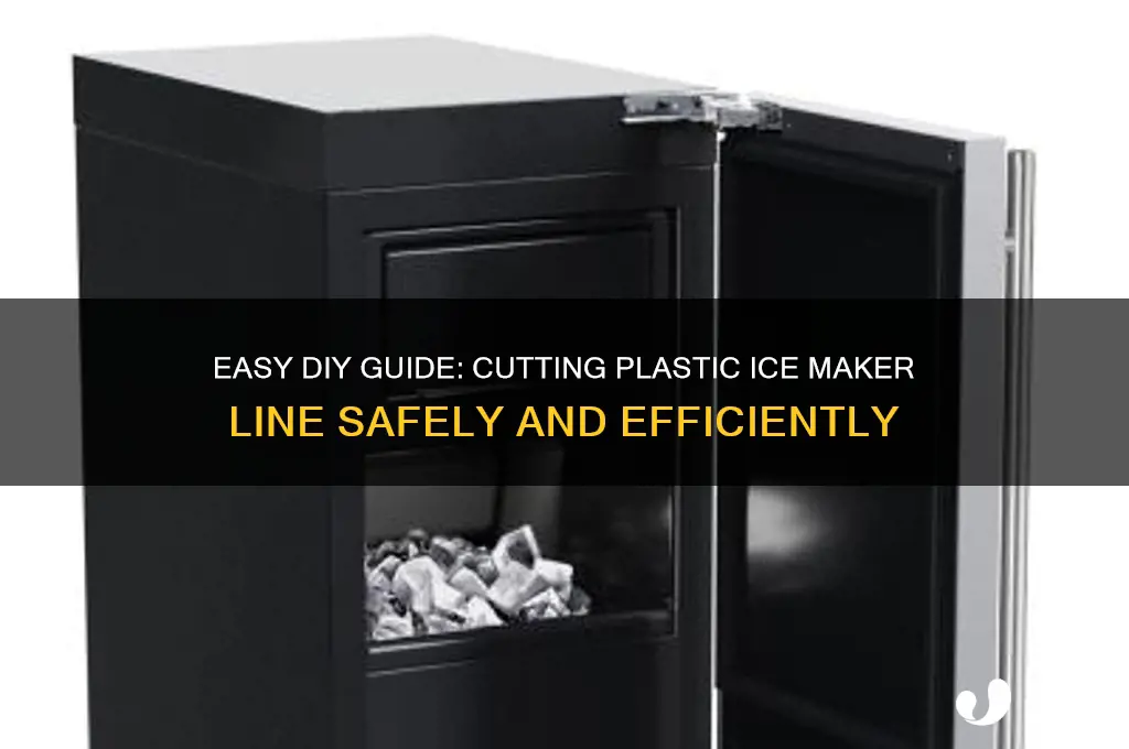 how to cut plastic ice maker line