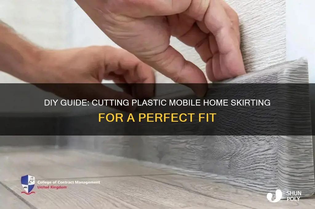 how to cut plastic mobile home skirting