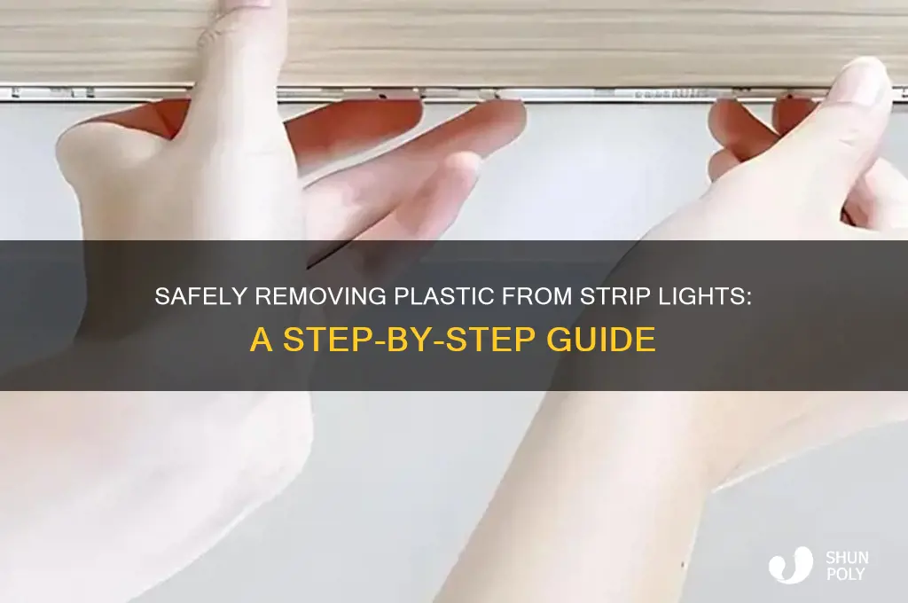 how to cut plastic off of strip lights