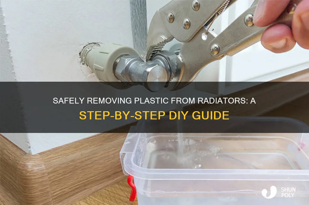 how to cut plastic off raidiators