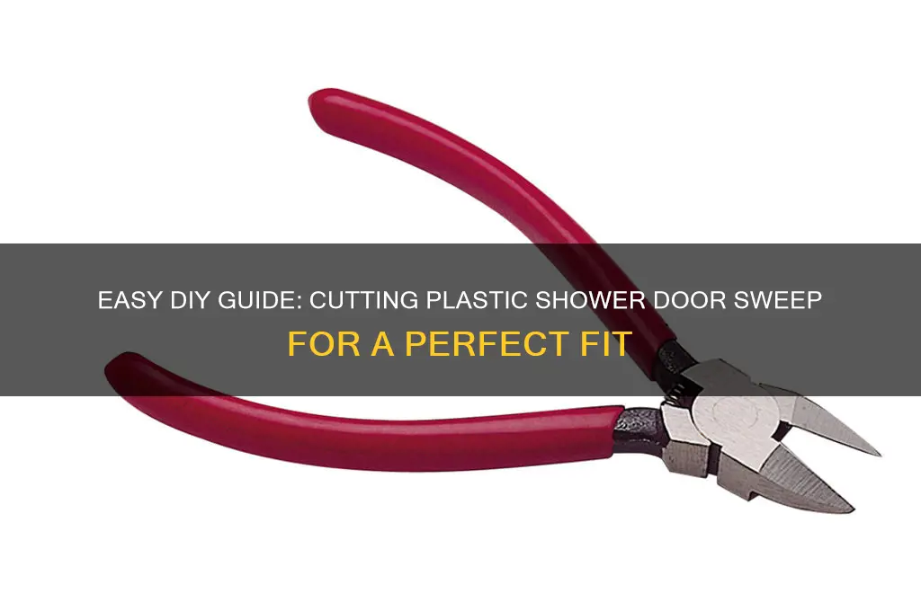 how to cut plastic shower door sweep