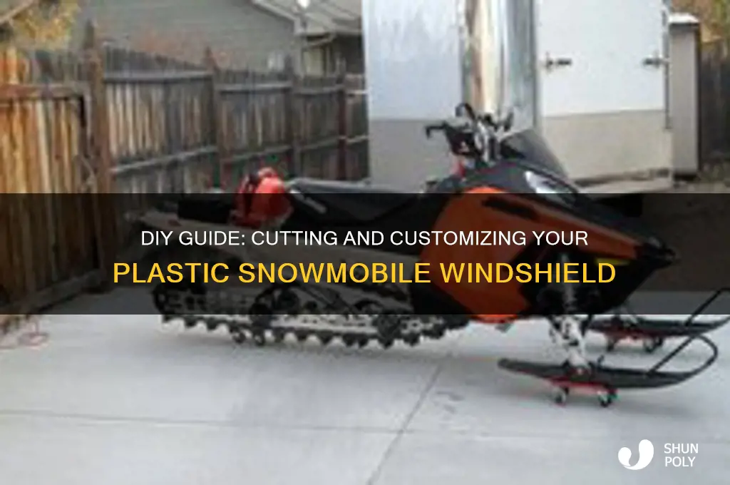 how to cut plastic snowmobile windshield